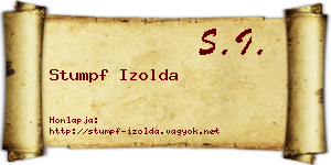 Stumpf Izolda névjegykártya
